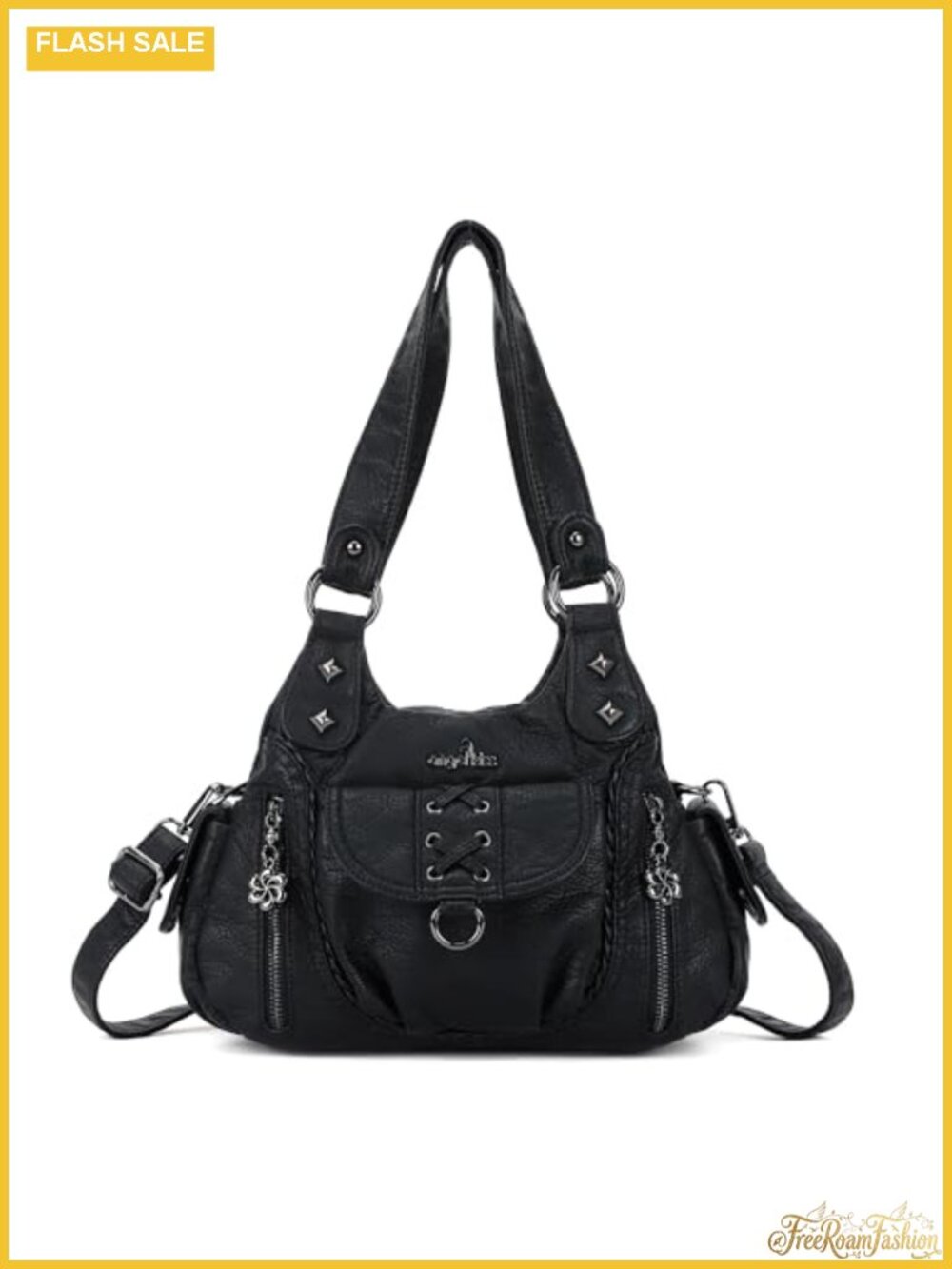 Vegan Leather Hobo Shoulder Bag Multi-Pocket Crossbody Purse Y2K